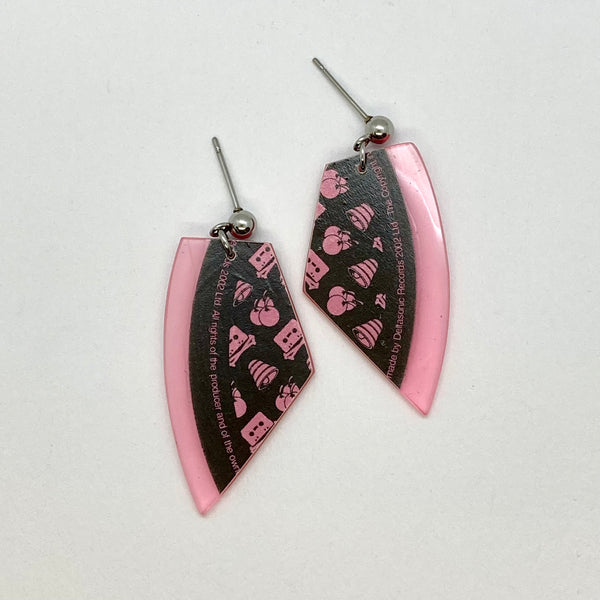 Label earrings