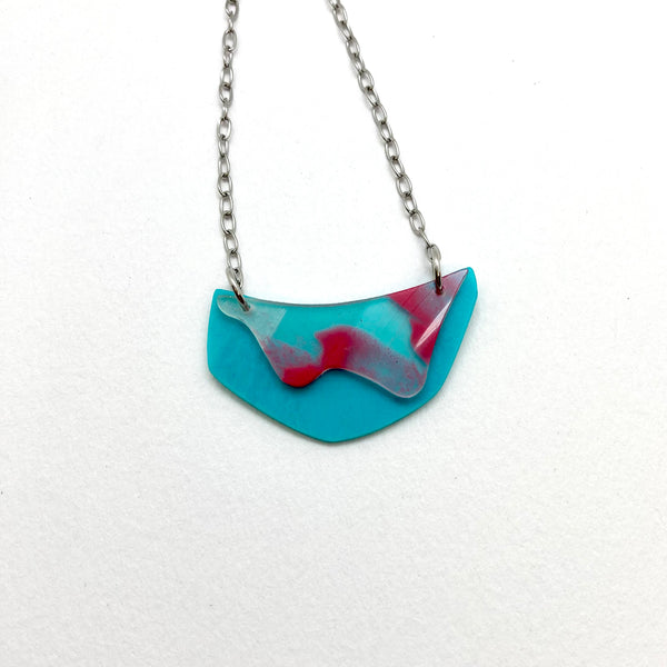 Vinyl drip necklace
