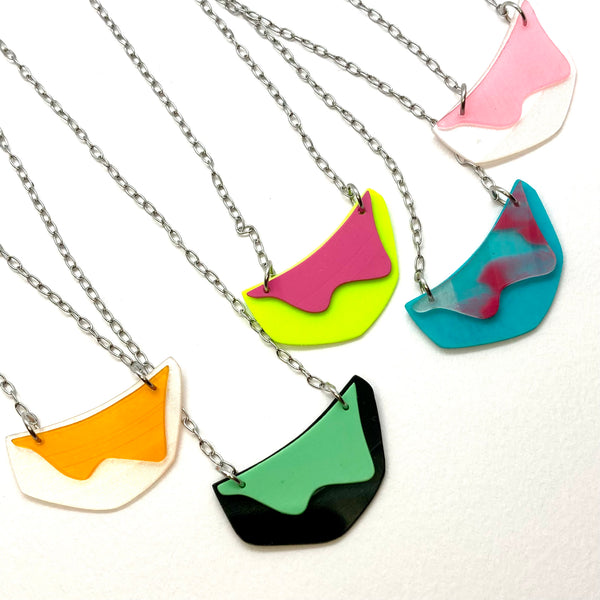 Vinyl drip necklace