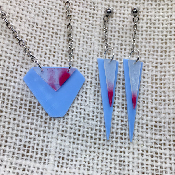 Stacked triangle earrings