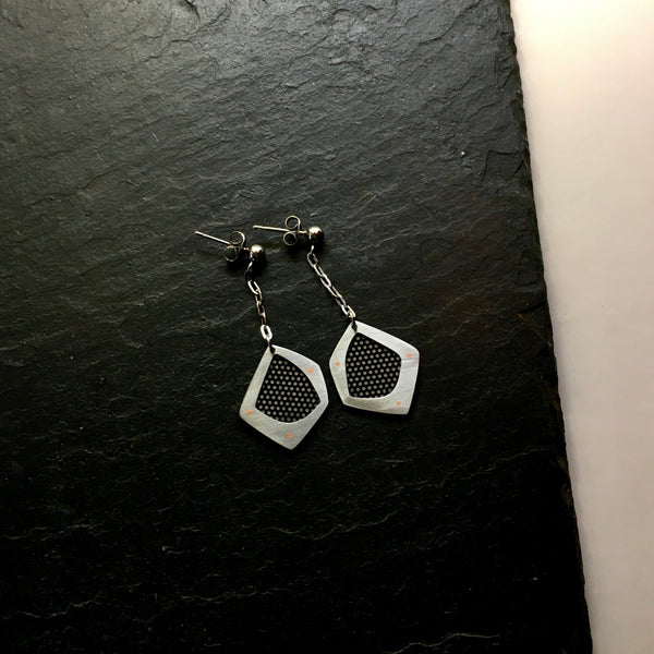 Steel fan casing earrings