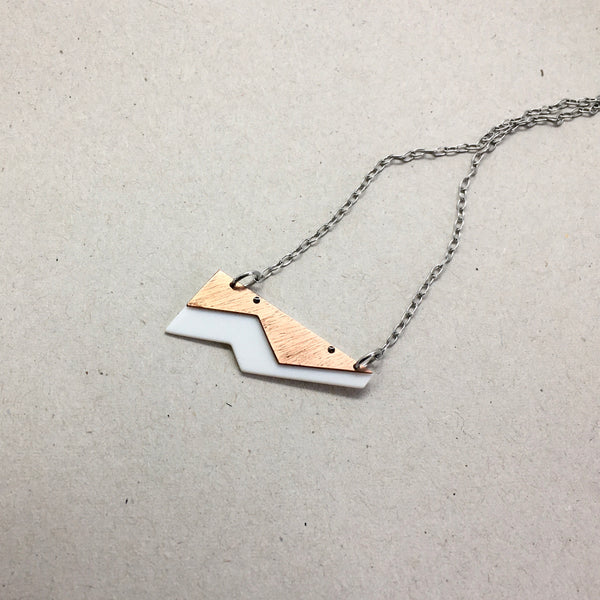 Riveted shard necklace