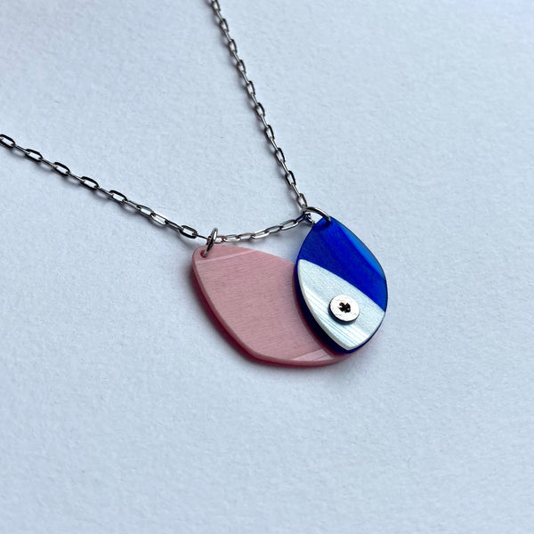 Blue and pink vinyl