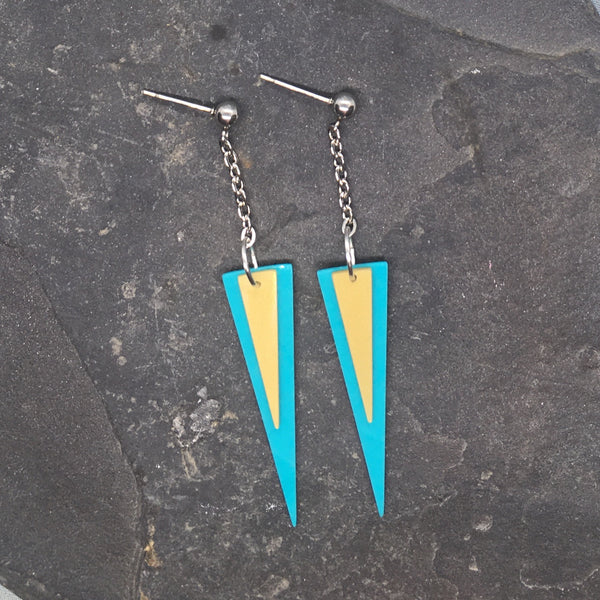 Stacked triangle earrings