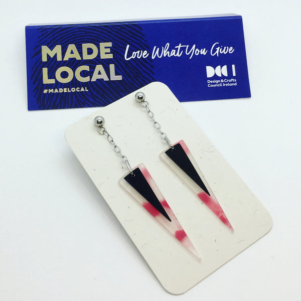 Stacked triangle earrings