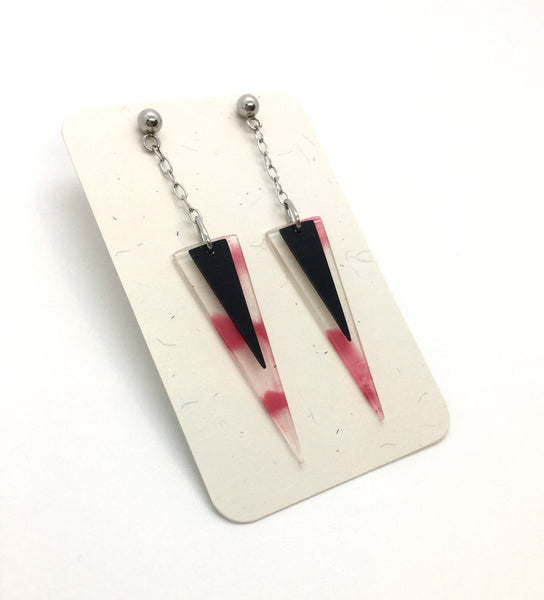 Stacked triangle earrings