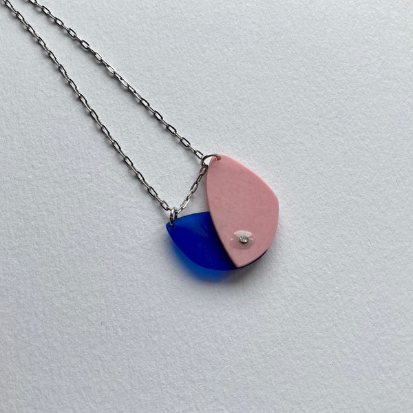Blue and pink vinyl