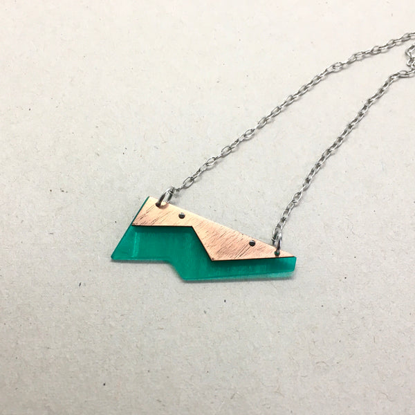 Riveted shard necklace