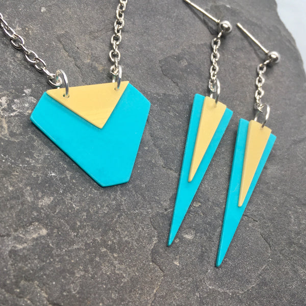 Stacked triangle earrings
