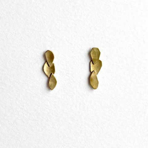 Brass leaf earrings