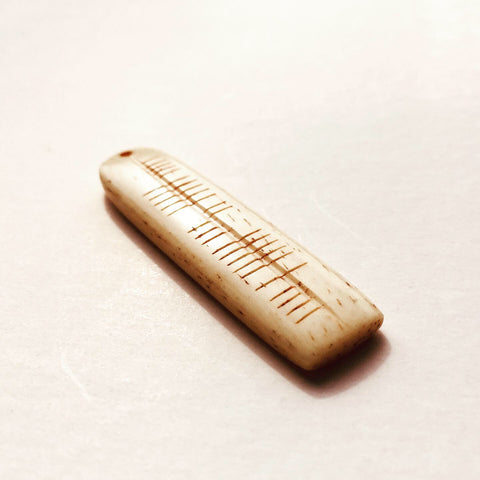 Ogham stained pendant