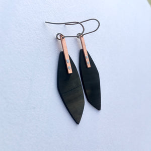 Black copper earrings